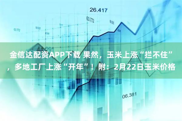 金信达配资APP下载 果然，玉米上涨“拦不住”，多地工厂上涨“开年”！附：2月22日玉米价格